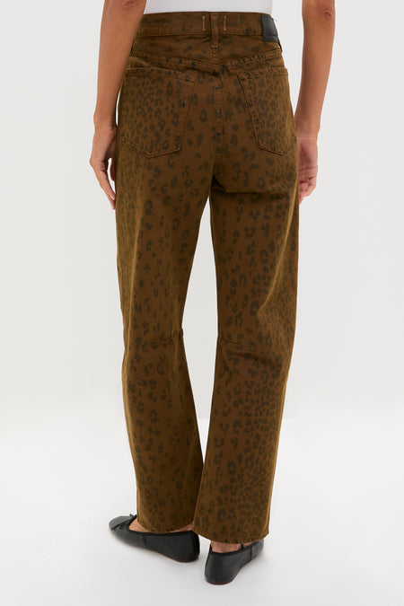 Sepia Cheetah Miro Long Relaxed Jean