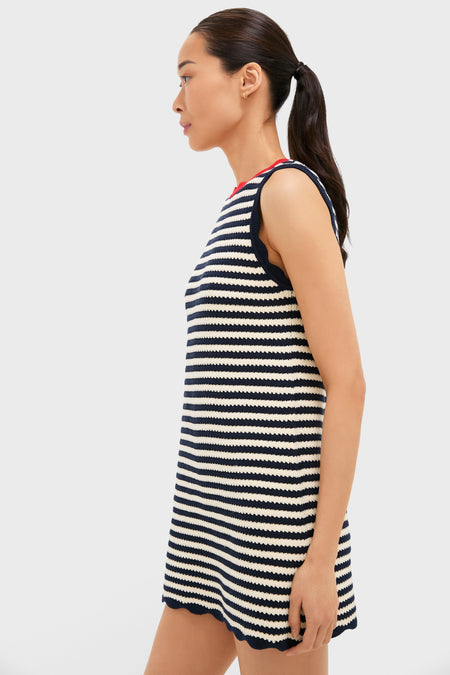 Navy Striped Fasano Dress