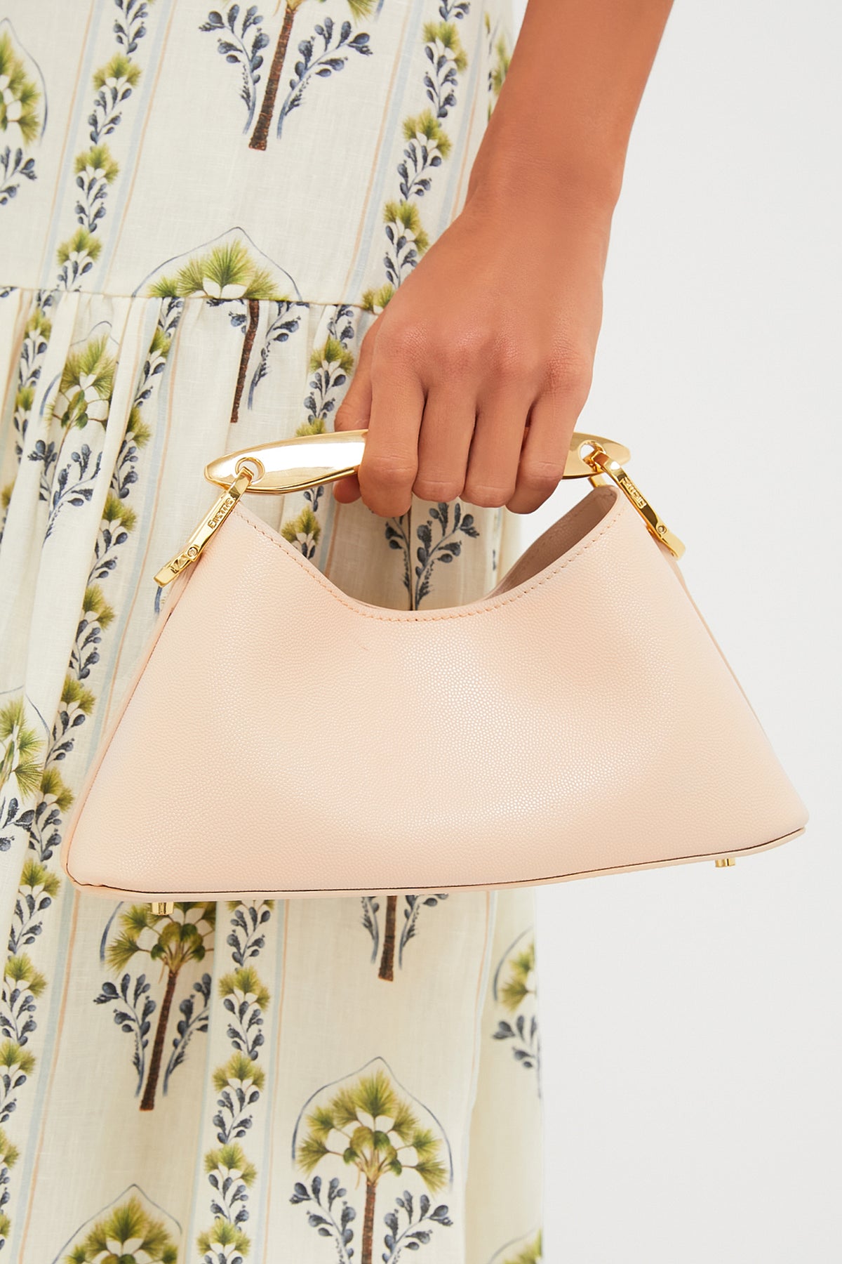 Nude Leather Mini Boomerang Caviar Bag
