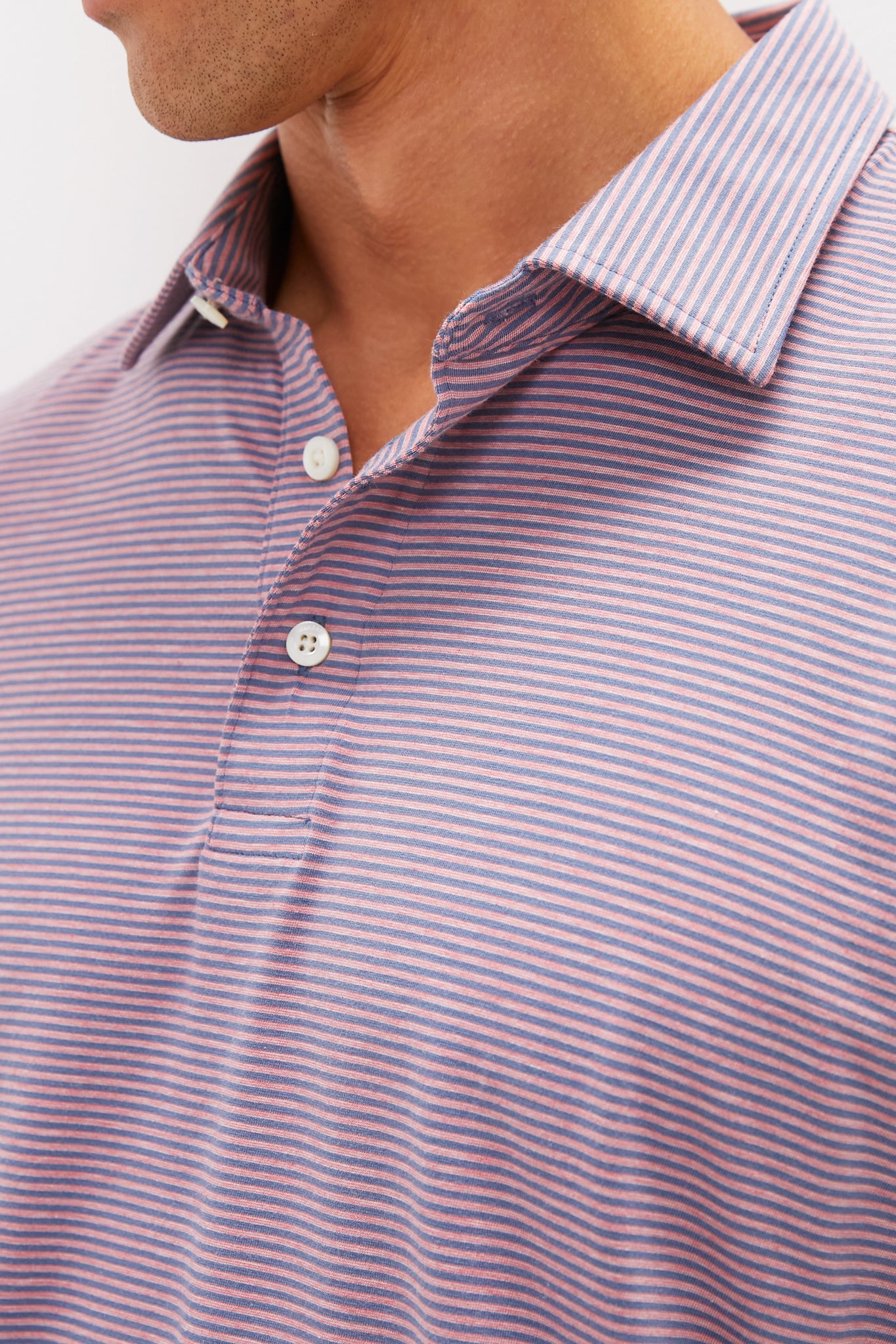 Three Springs Stripe Long Sleeve Movement Polo