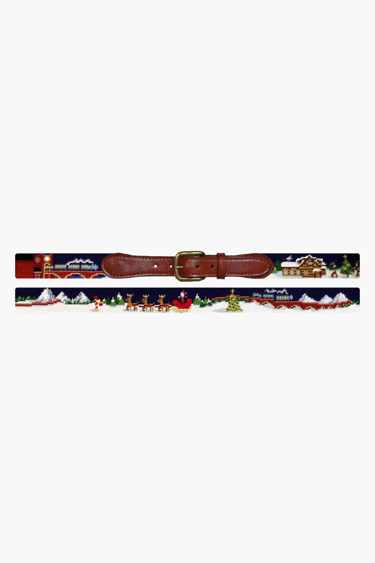 North Pole Needlepoint Belt