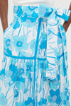 Flowers Waves Veradero Wrap Midi Skirt