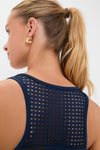 Navy Cane Performance Jersey Ellen Racerback Tank