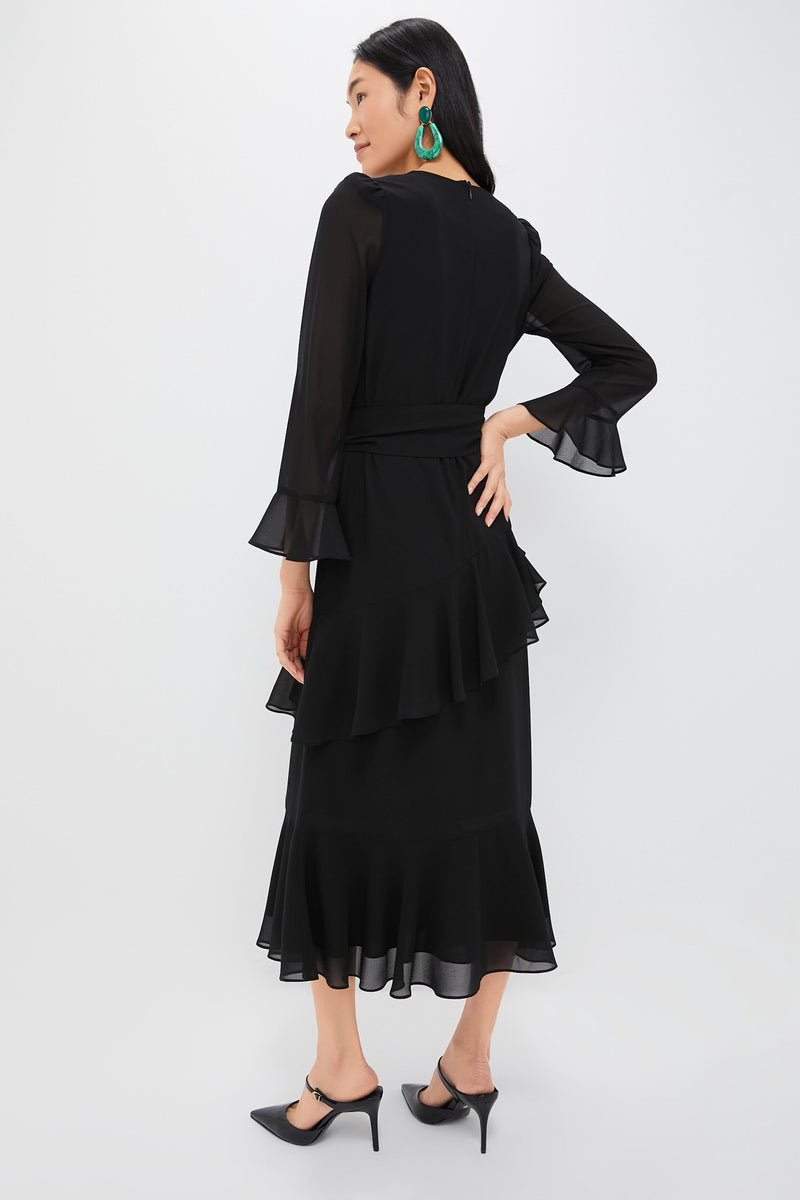 Black Chiffon Sasha Dress