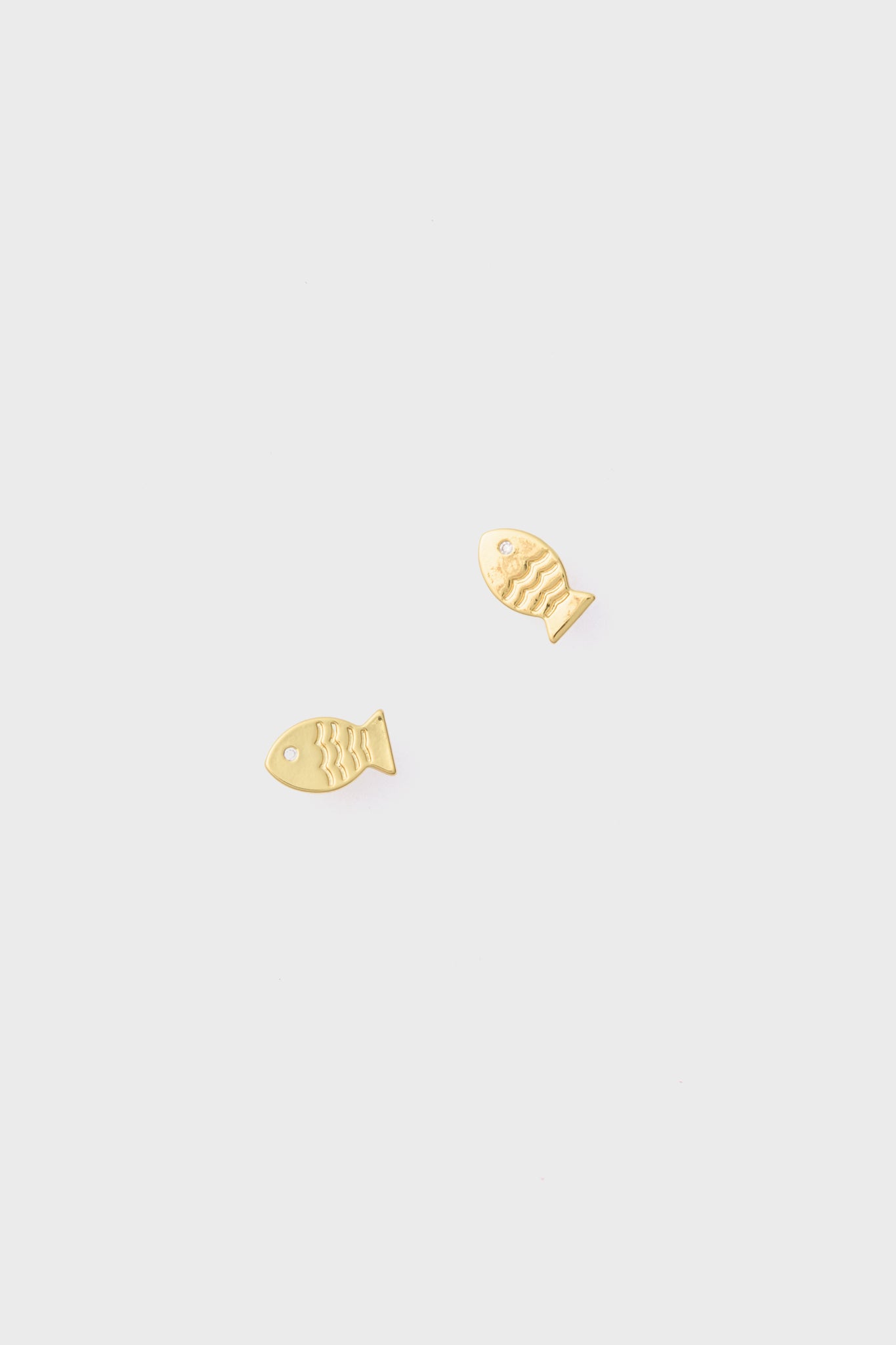 Gold Mini Fish Studs
