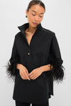 Black Feather Willow Blouse