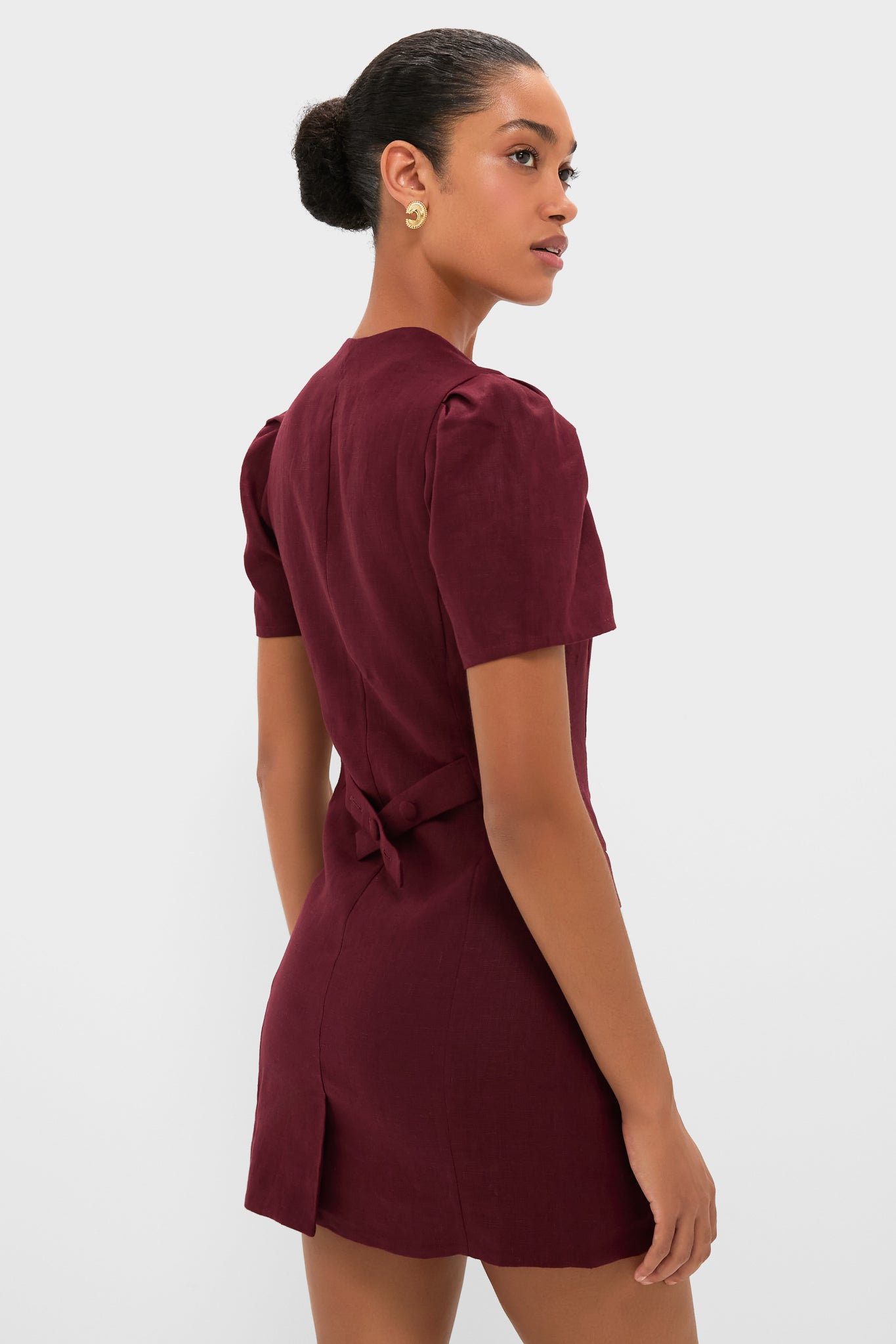 bordeaux short dress BORDEAUX MINI DRESS WITH COLLAR