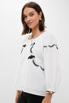 Salt Organic Lucy Dove Embroidery Blouse