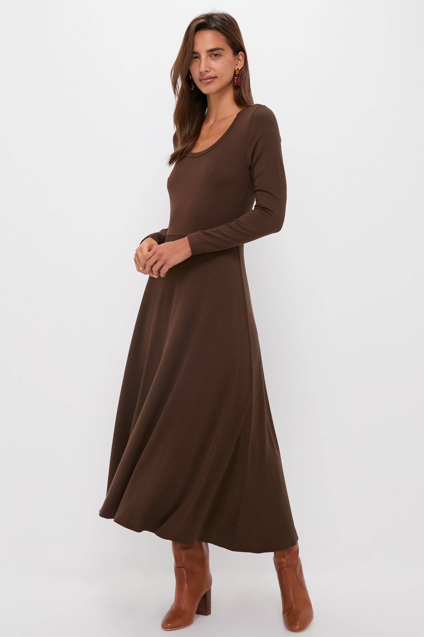 green emerald velvet dress Women's Boho Lace Brown Dress