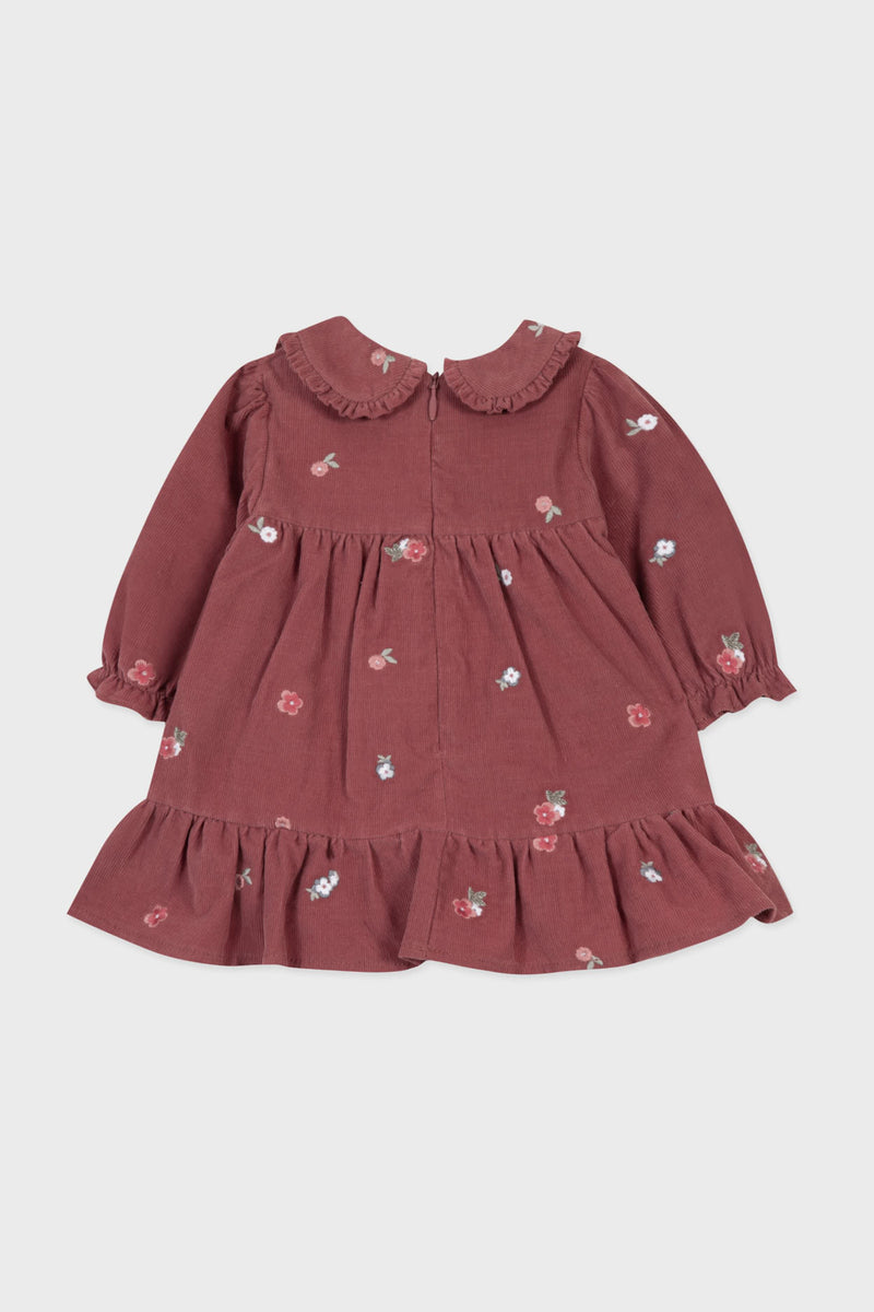 Pink Velvet Peter Pan Collar Dress