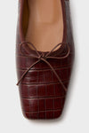 Chocolate Square Toe Ballerina