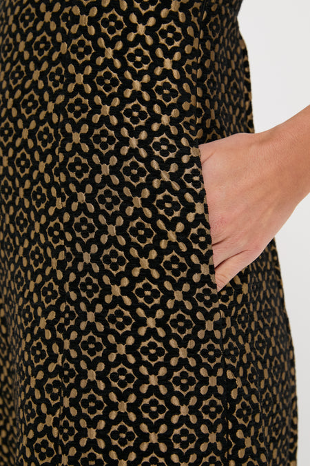 Metallic Brocade Matilda Midi Dress