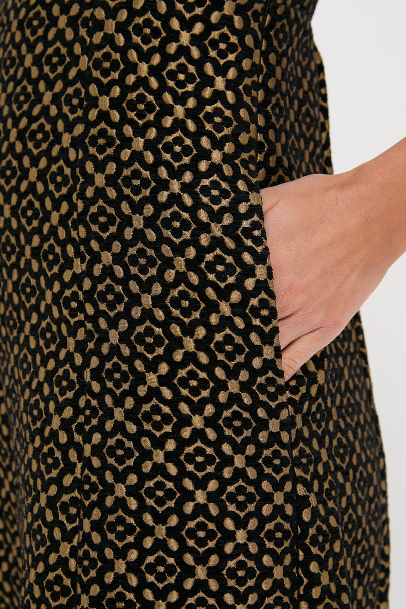 Metallic Brocade Matilda Midi Dress