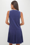 Navy Pique Kember Walking Dress