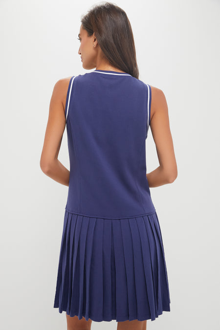 Navy Pique Kember Walking Dress