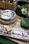 Country Estate 15 Hostess Tray - Flint Grey elegantly displays tea sandwiches, exuding a classic, high-end charm for effortless, fun gatherings.