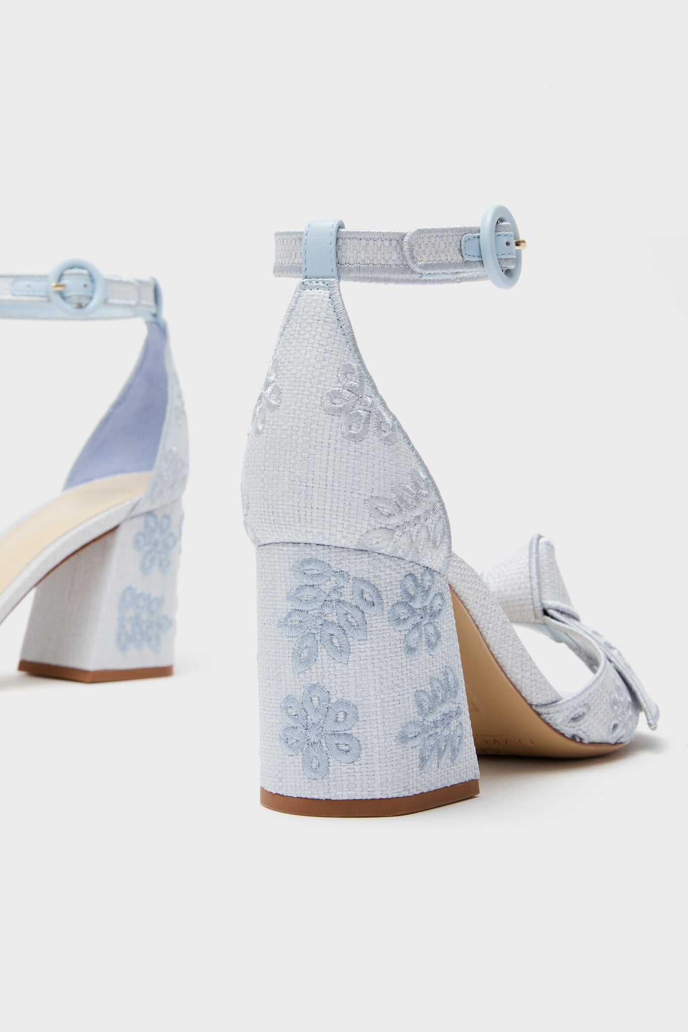 Serene Blue Maxi Clarita Embroidery 75 Heels