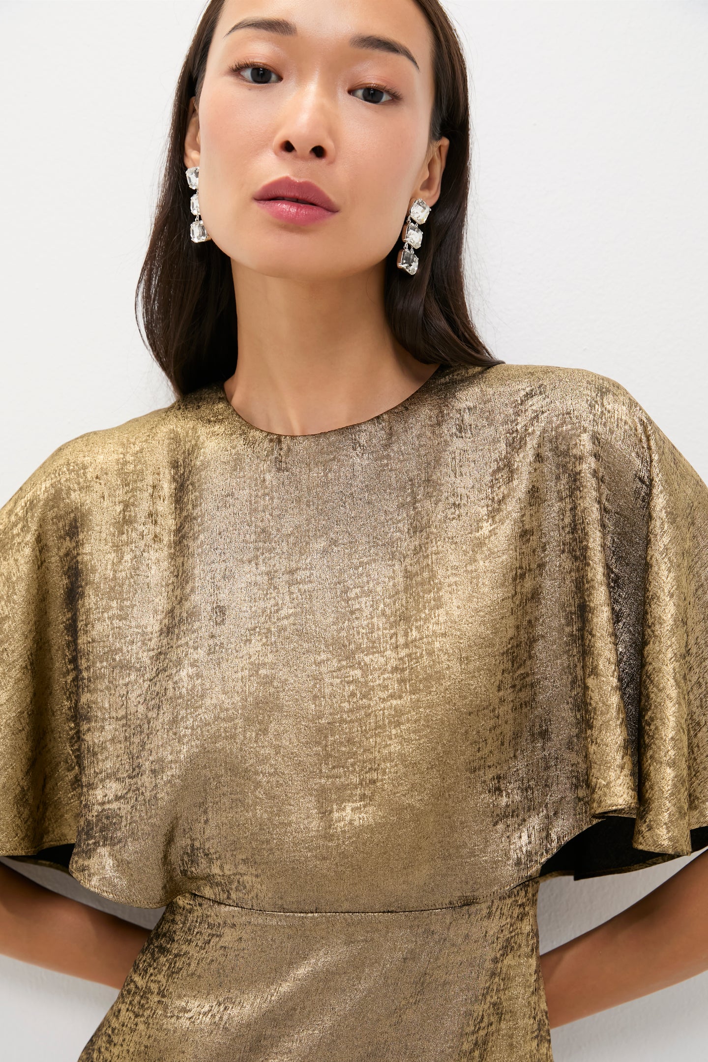 Gold Cape Leah Dress
