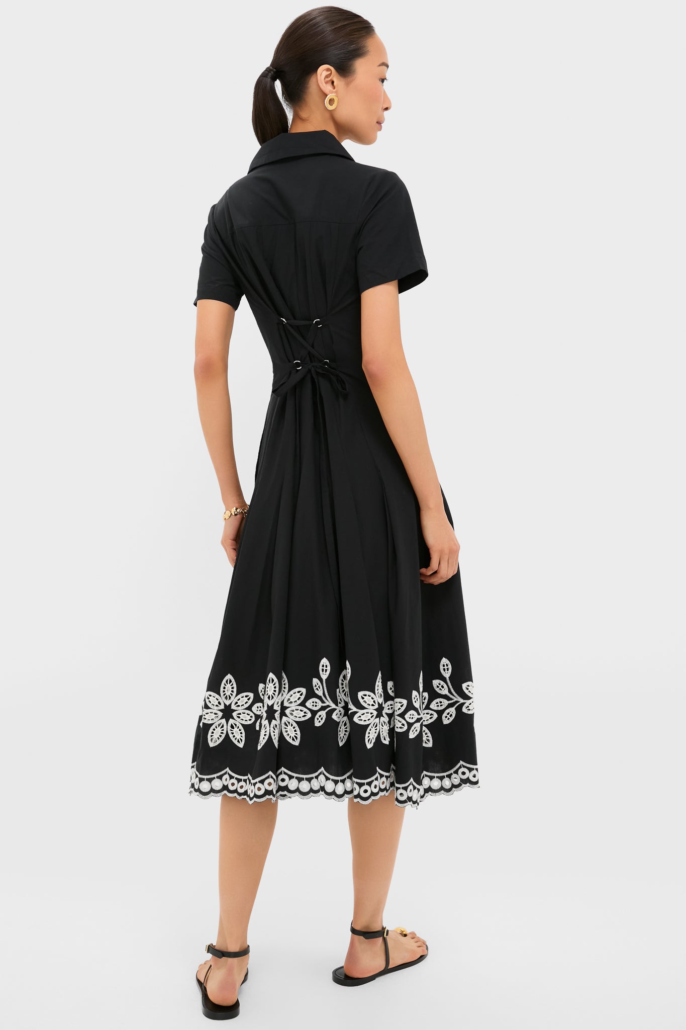 Black Natural Isidora Midi Shirt Dress | En Saison Black Natural Isidora Midi Shirt Dress | En Saison