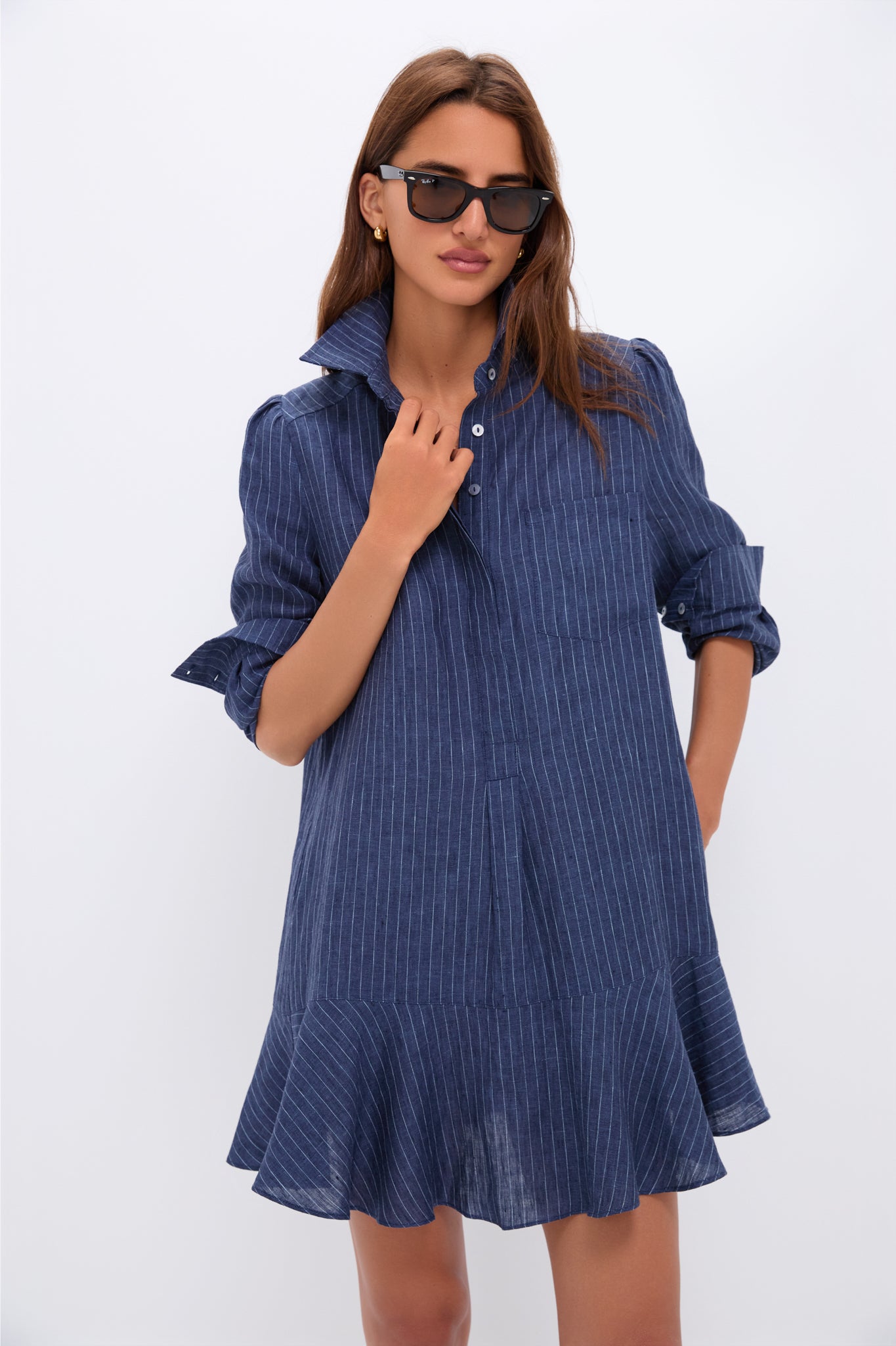 Dark Navy Stripe Linen Callahan Shirt Dress | Tuckernuck Dark Navy Stripe Linen Callahan Shirt Dress | Tuckernuck