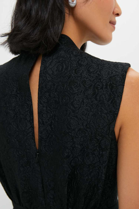 Noir Rose Flora Midi Dress