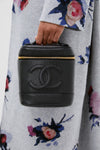 CHANEL Black Coco Mark Hand Vanity Bag