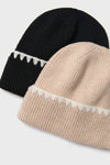 Tan Blanket Stitch Winter Hat