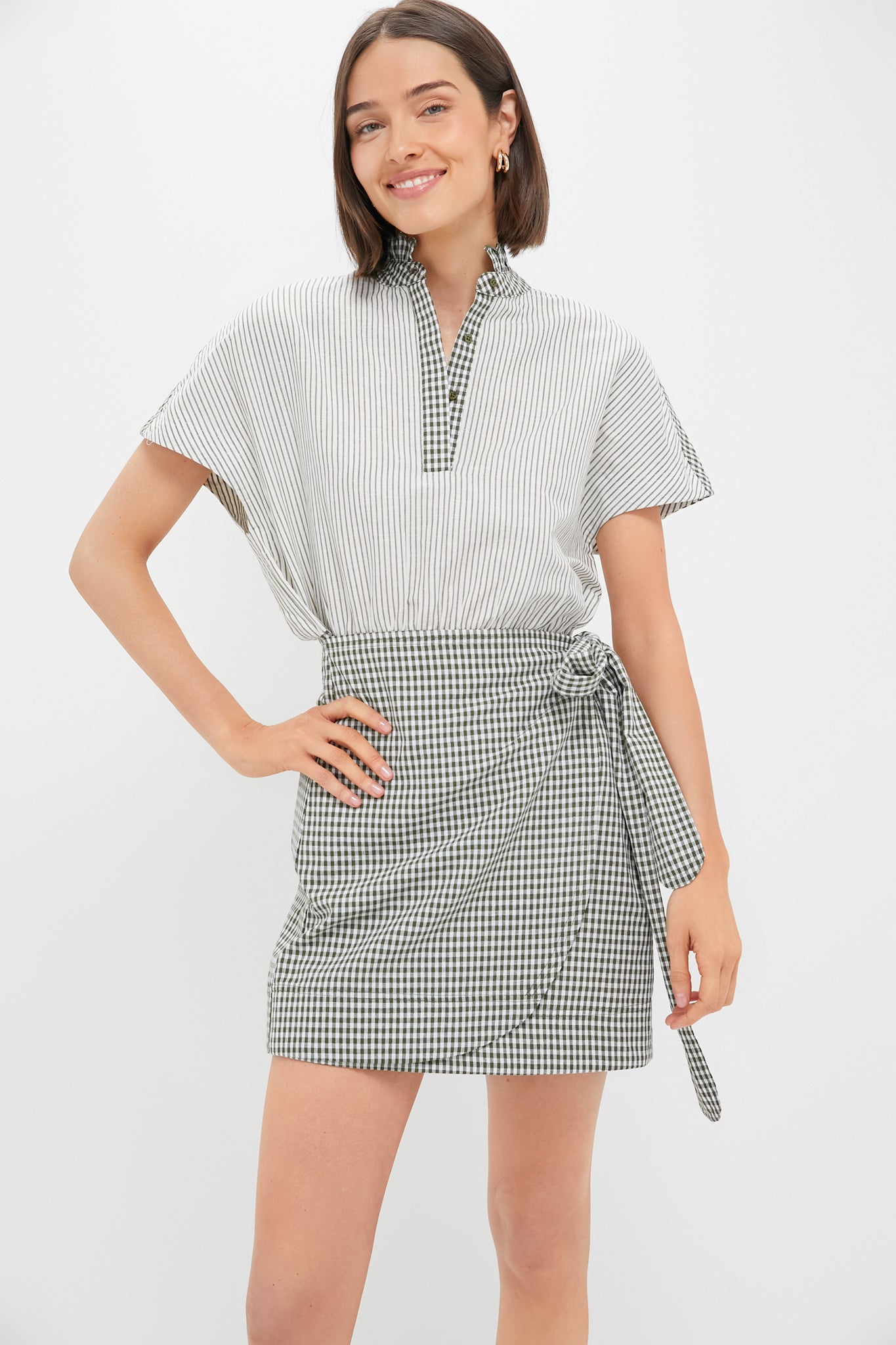Green Gingham Frida Dress