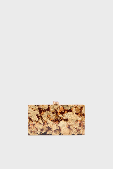 Shiny Brass Ela Clutch