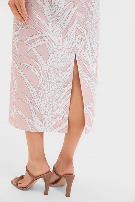 Pink Pineapple Long Slip Dress