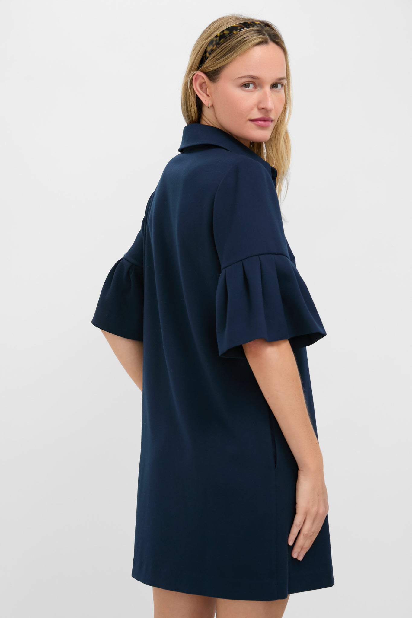 Navy Crepe Massey Dress