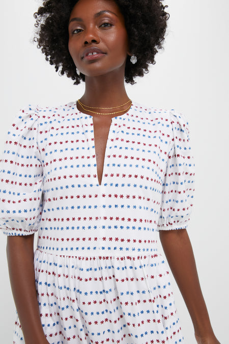 Exclusive Ellis Blue Puff Sleeve Maxi Dress