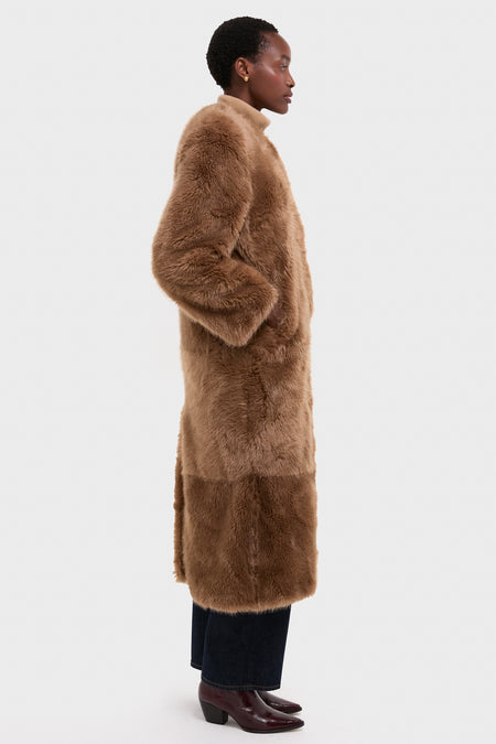 Nougat Faux Fur Hilma Coat