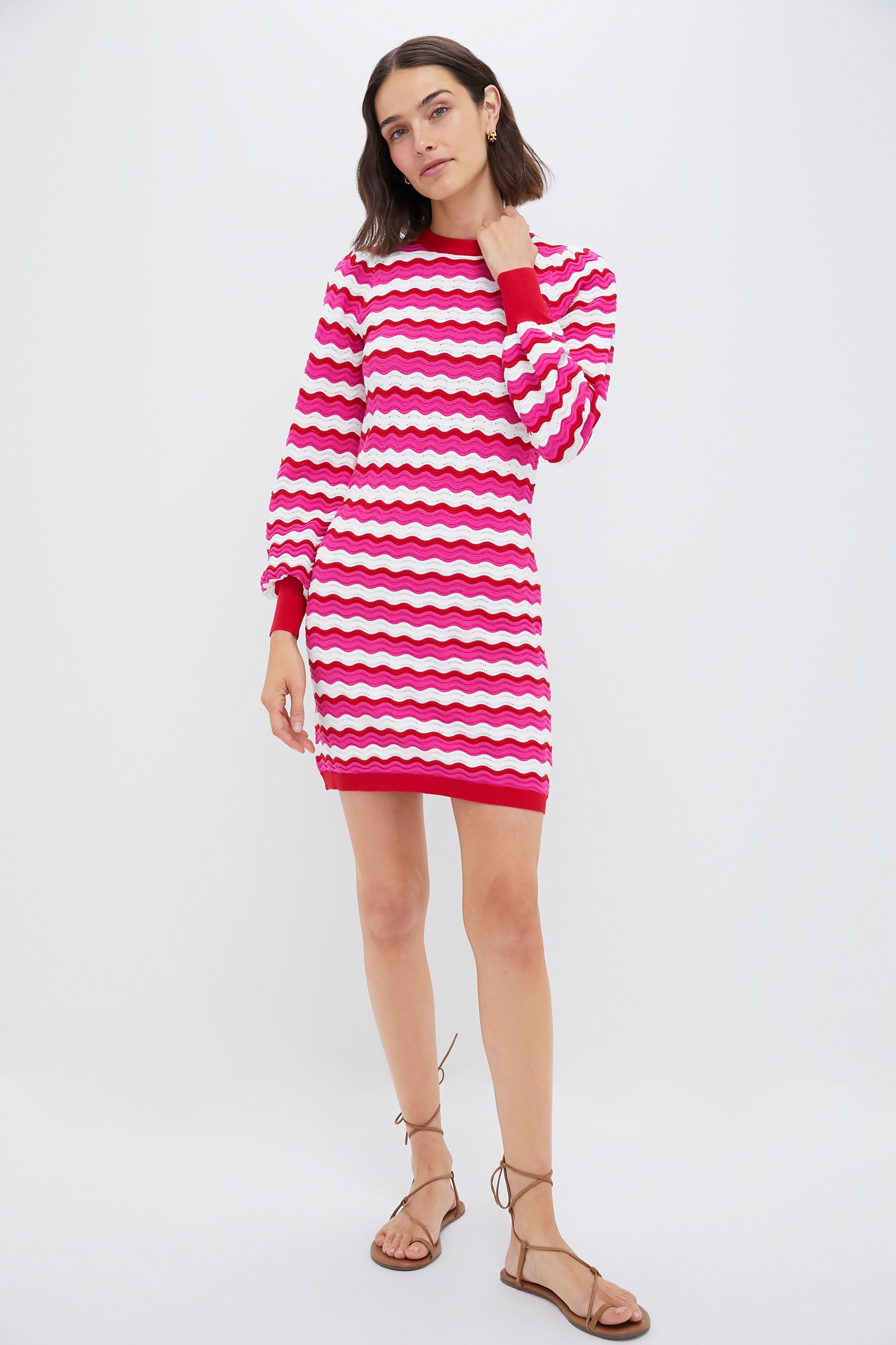 Ruby Wavy Stripe Callie Mini Dress