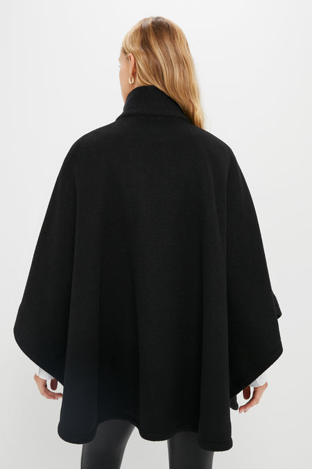 Black Full Zip Huntington Poncho