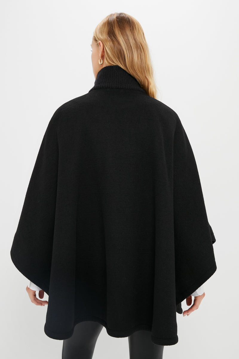 Black Full Zip Huntington Poncho