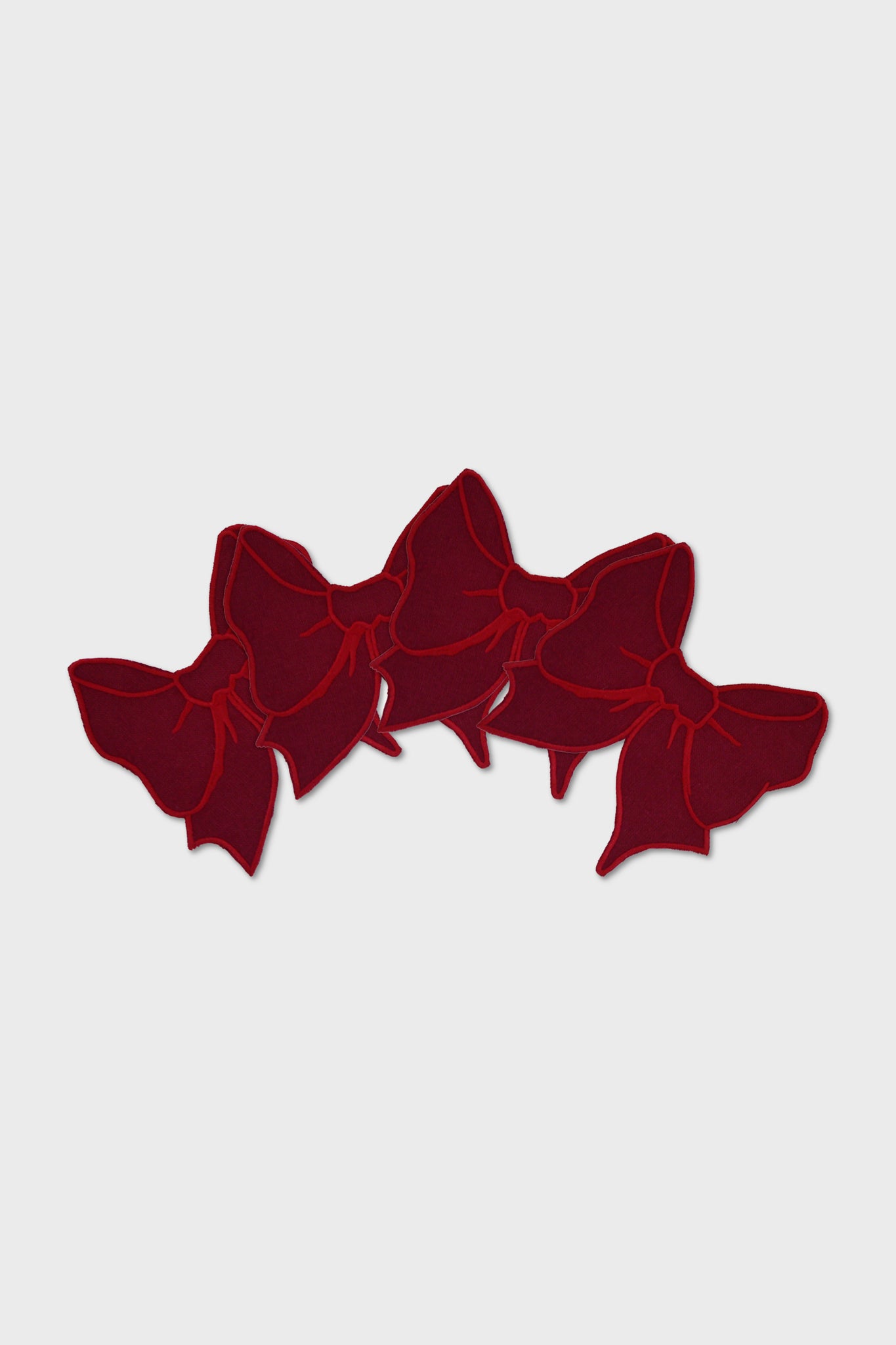 Burgundy Bow Cocktail Napkins