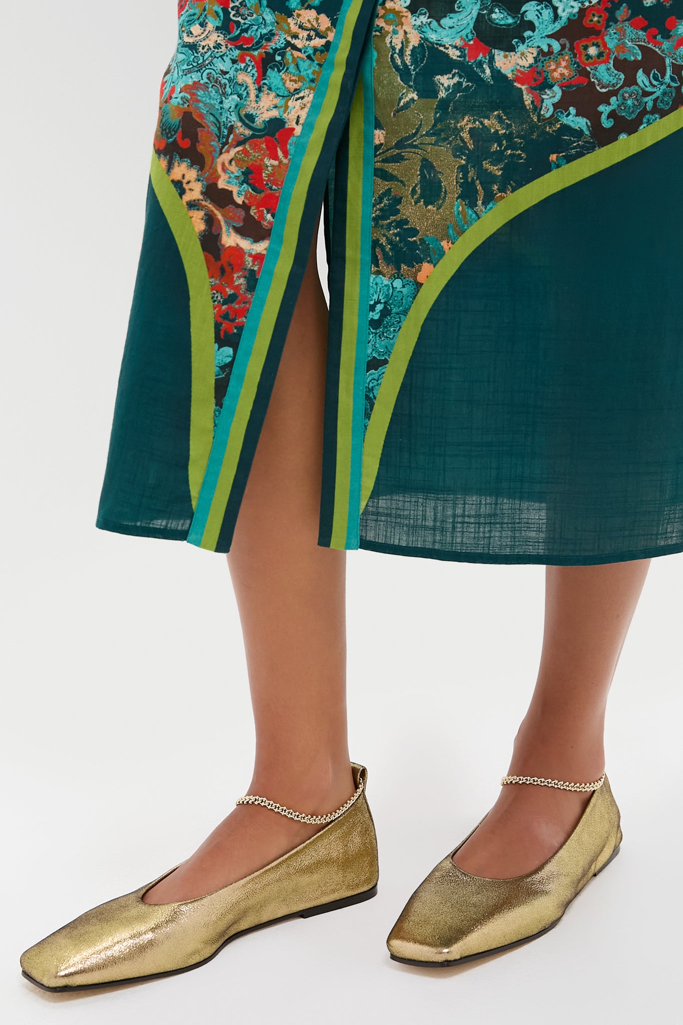 Gold Augusta Ballet Flats