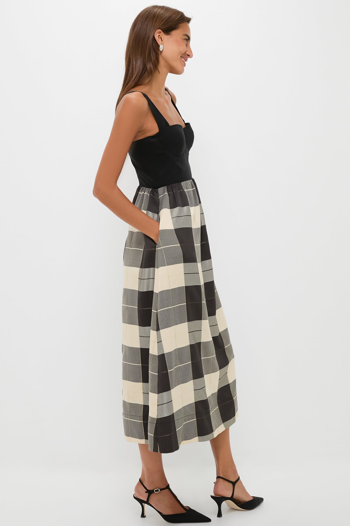 Mairead Check Plaid Maria Dress