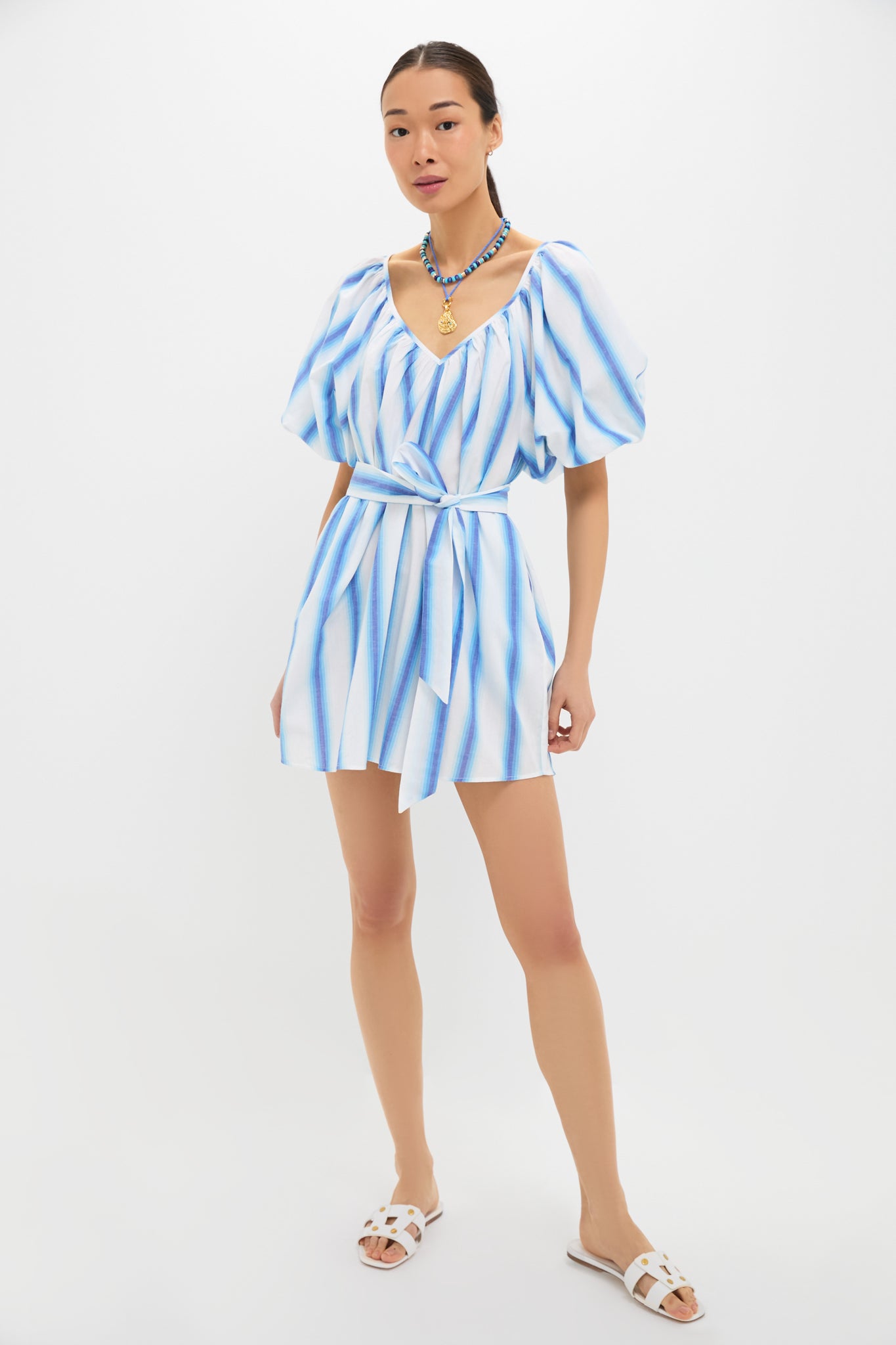 Blue Stripe Alix Mini Dress