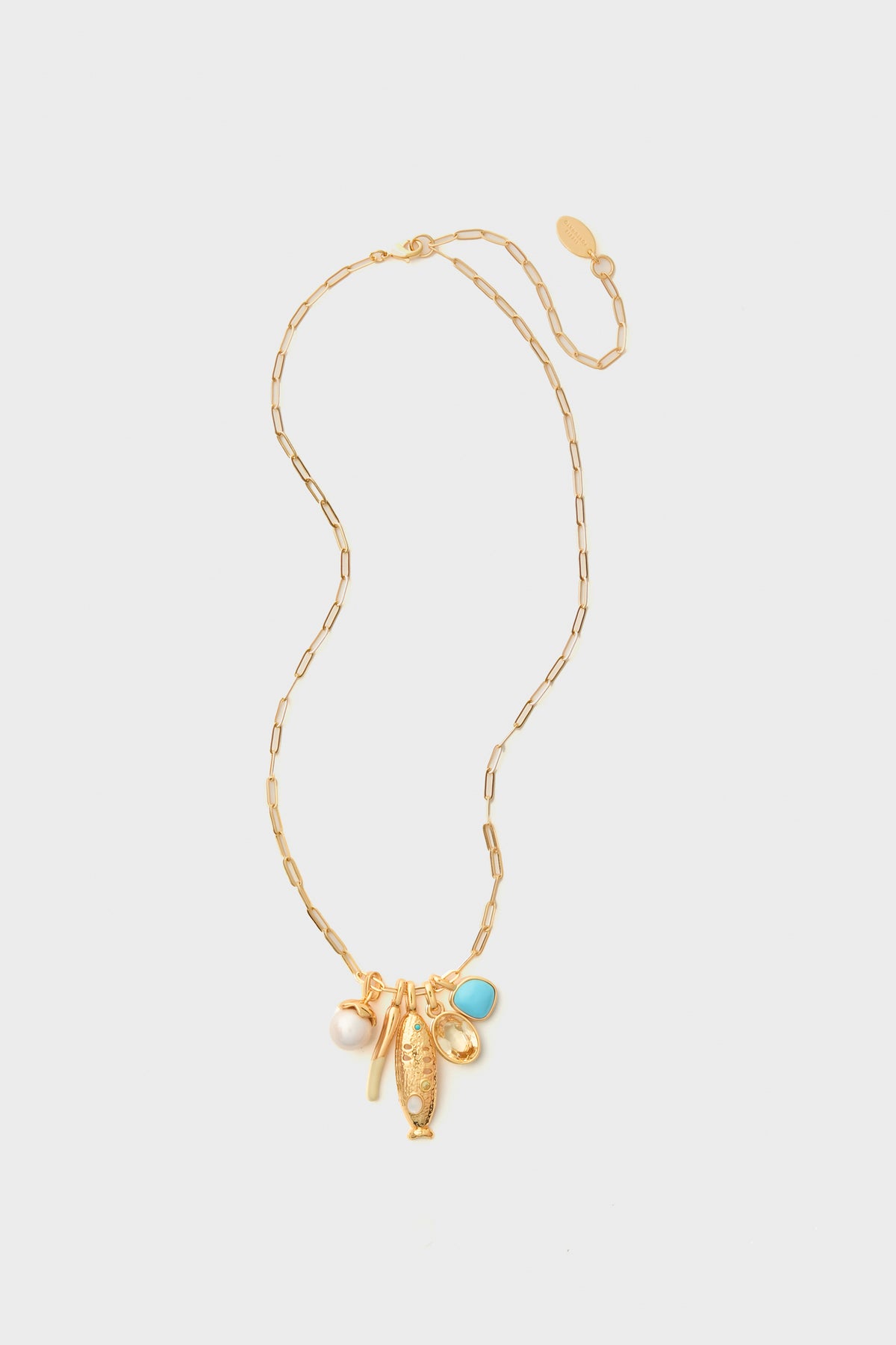 Gold Sardina Charm Necklace