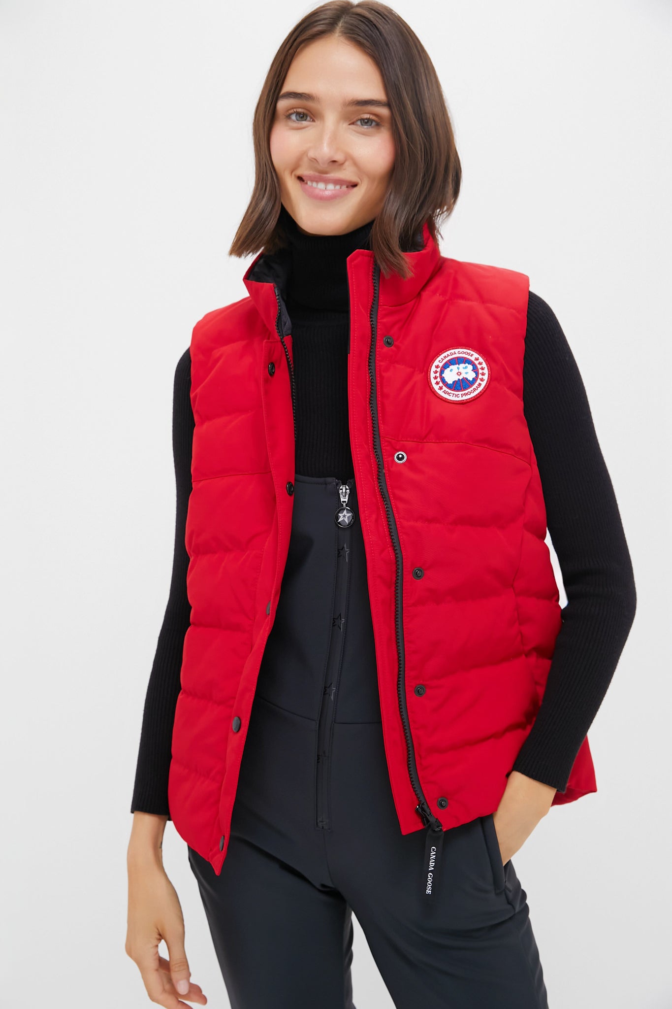 Canada goose red gilet womens on sale