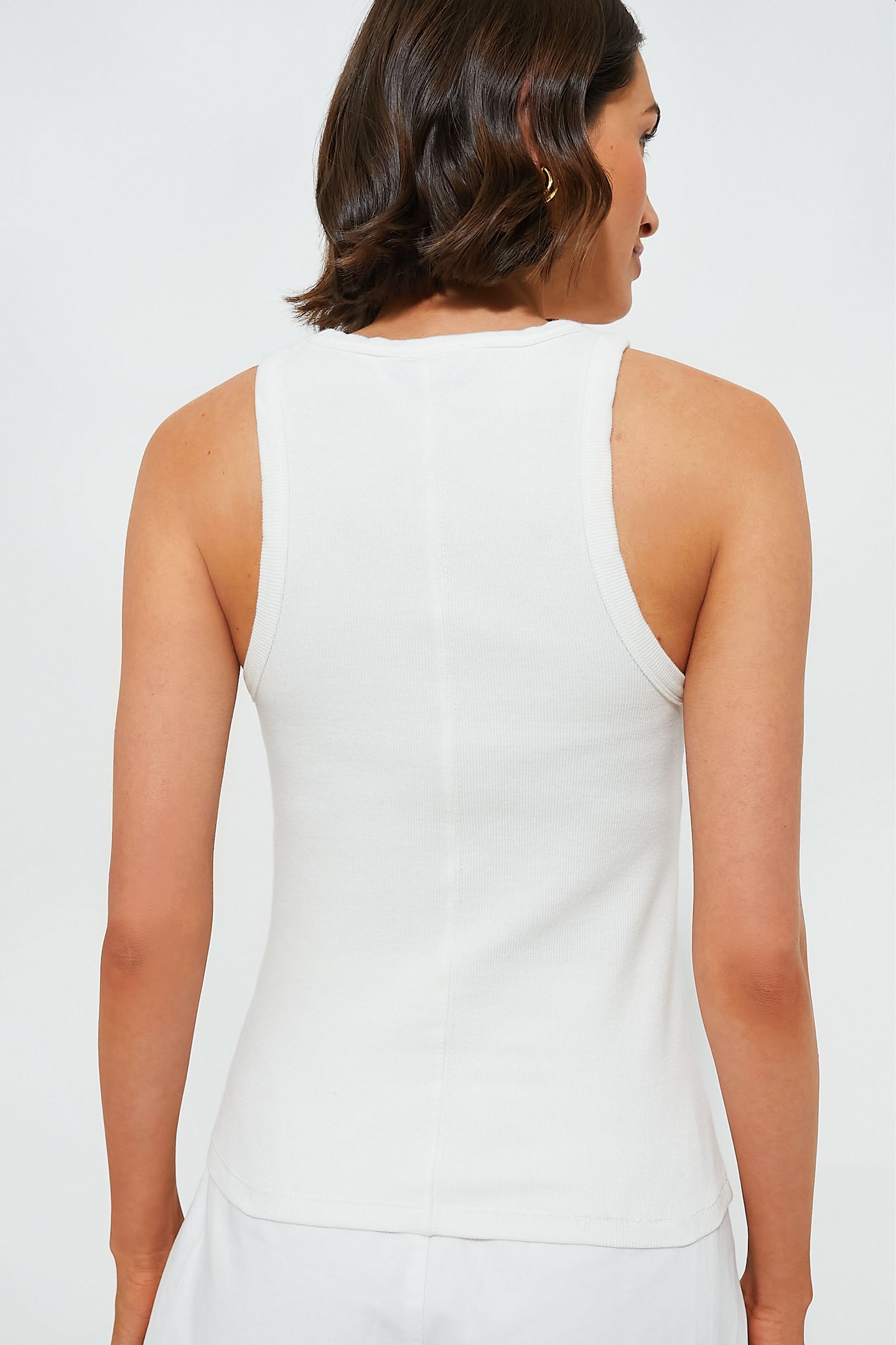 White Foley Rib Racerback Tank | Tuckernuck