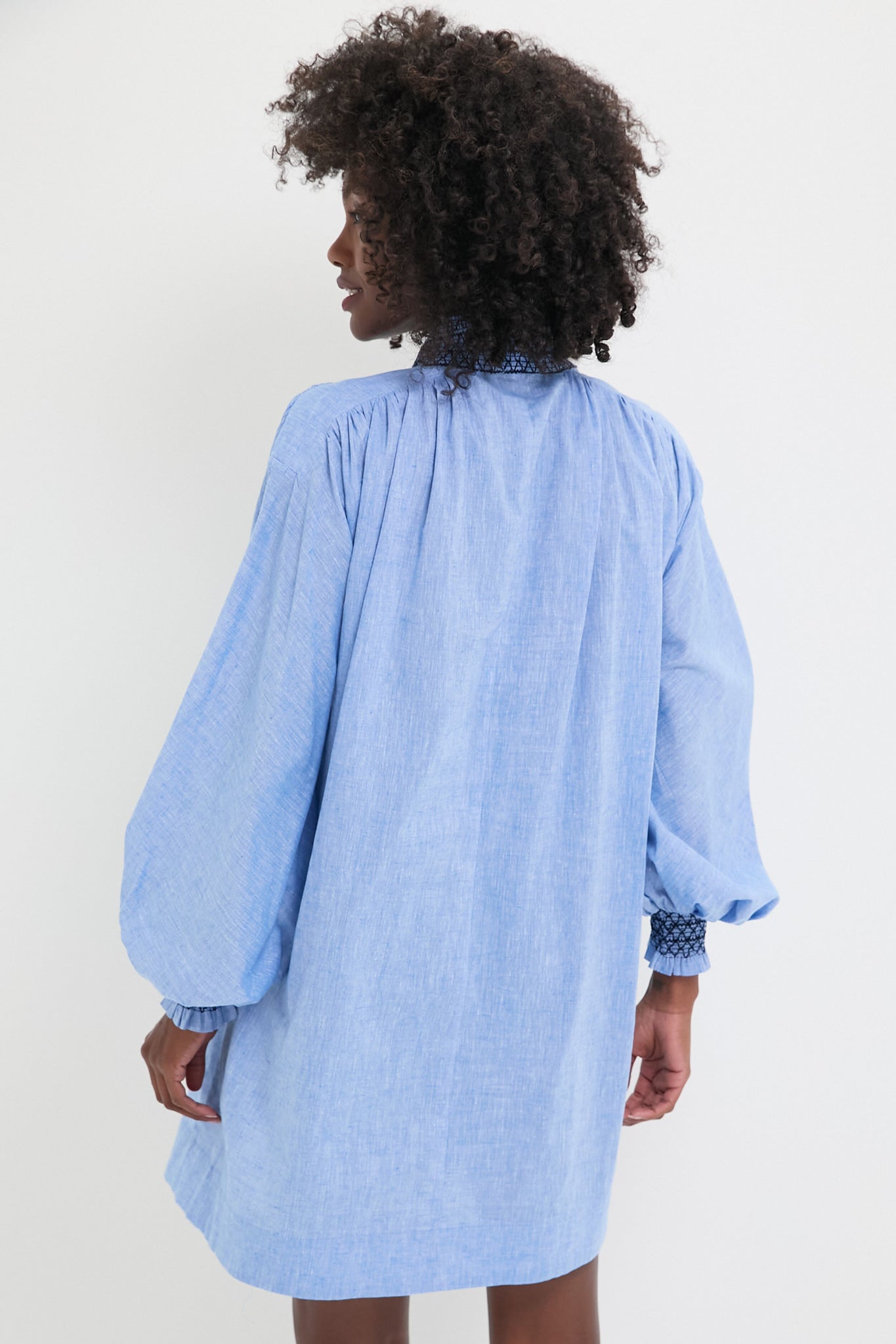 Tuckernuck Chambray Embroidered Aubury Dress Chambray / XXL