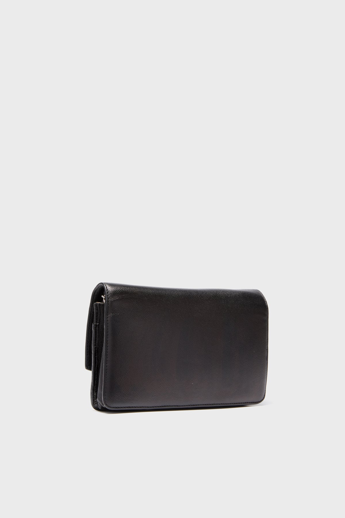 CHANEL Black Caviar Sevruga Wallet On Chain