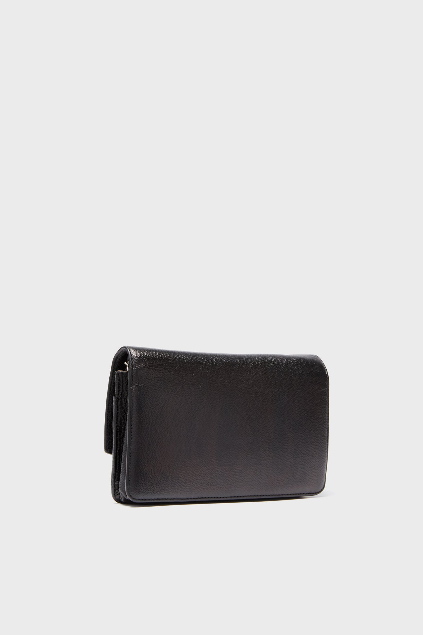 CHANEL Black Caviar Sevruga Wallet On Chain