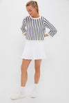 Blue and White Stripe Madeline Sweater