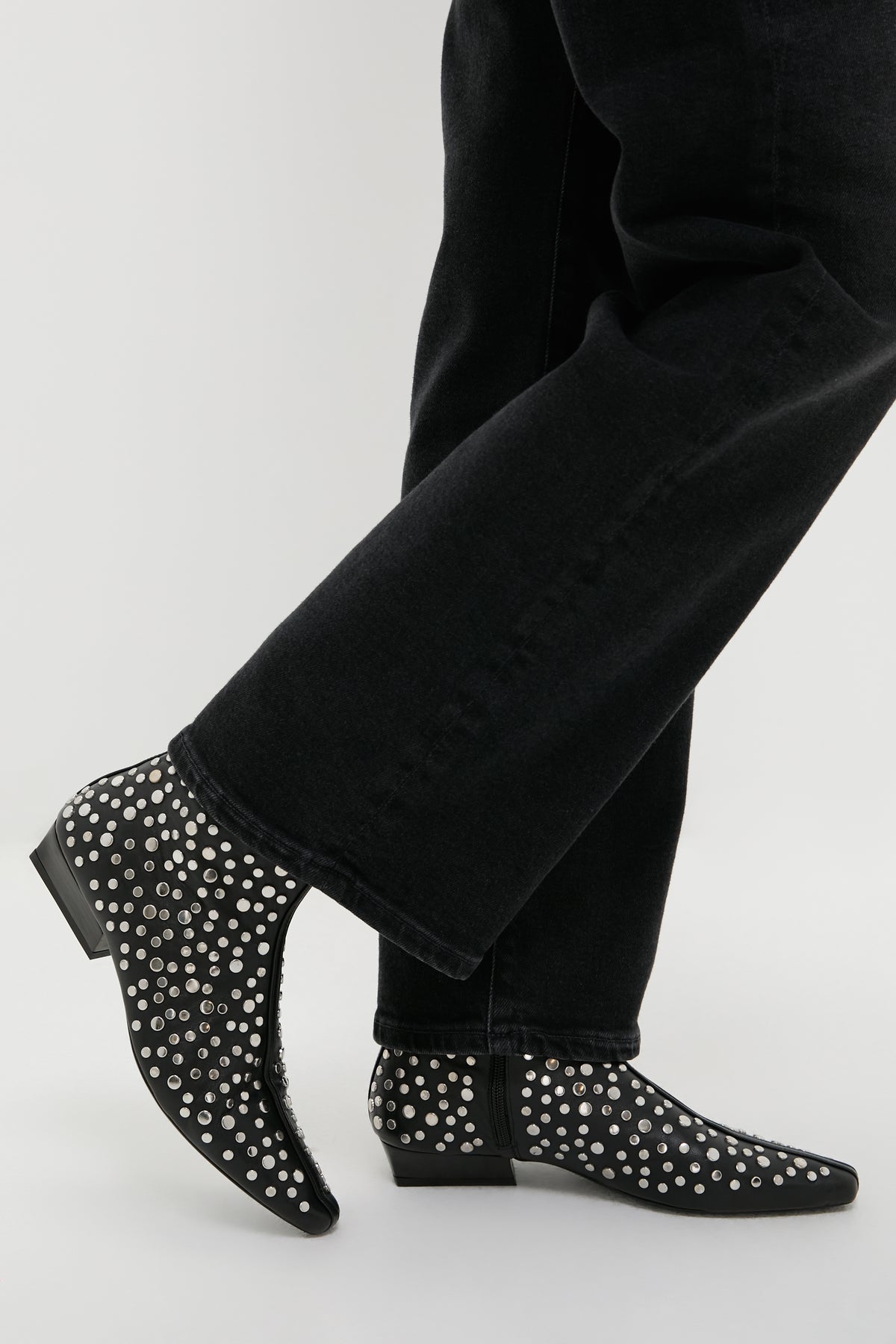 Rivets Wally Flat Ankle Boot