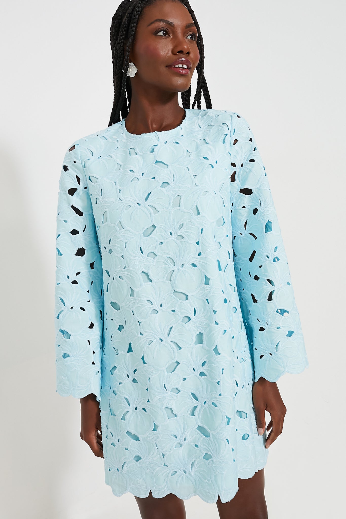 Aqua Floral Lace Camilla Dress | Tuckernuck