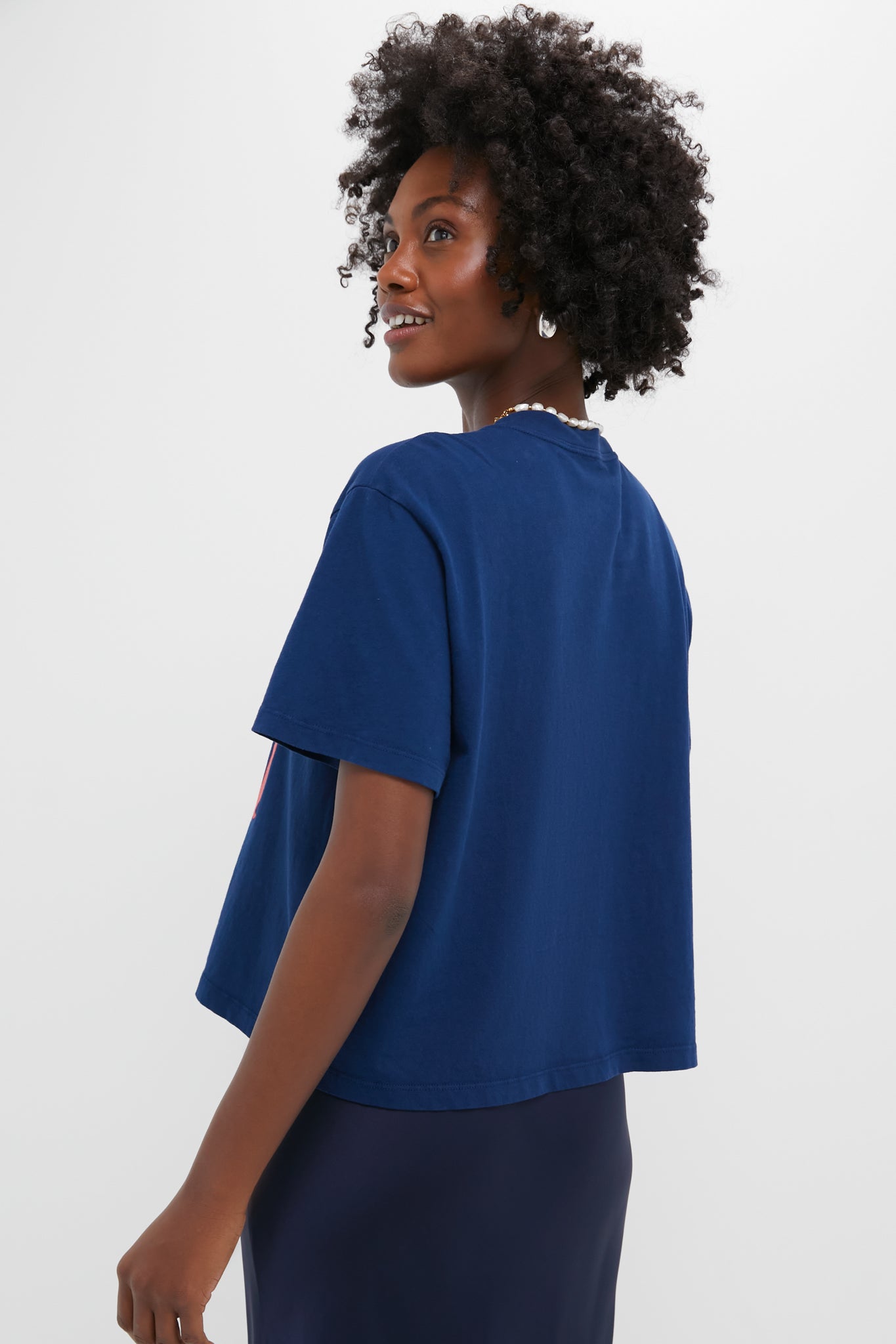 Le Sigh Navy Shrunken Boy Tee